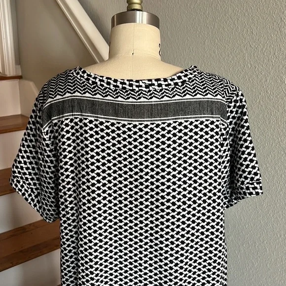 cecilie copenhagen 1005 Dress 1, O, Short Sleeves black and cream​​​​​​​​​ - Picture 9 of 16